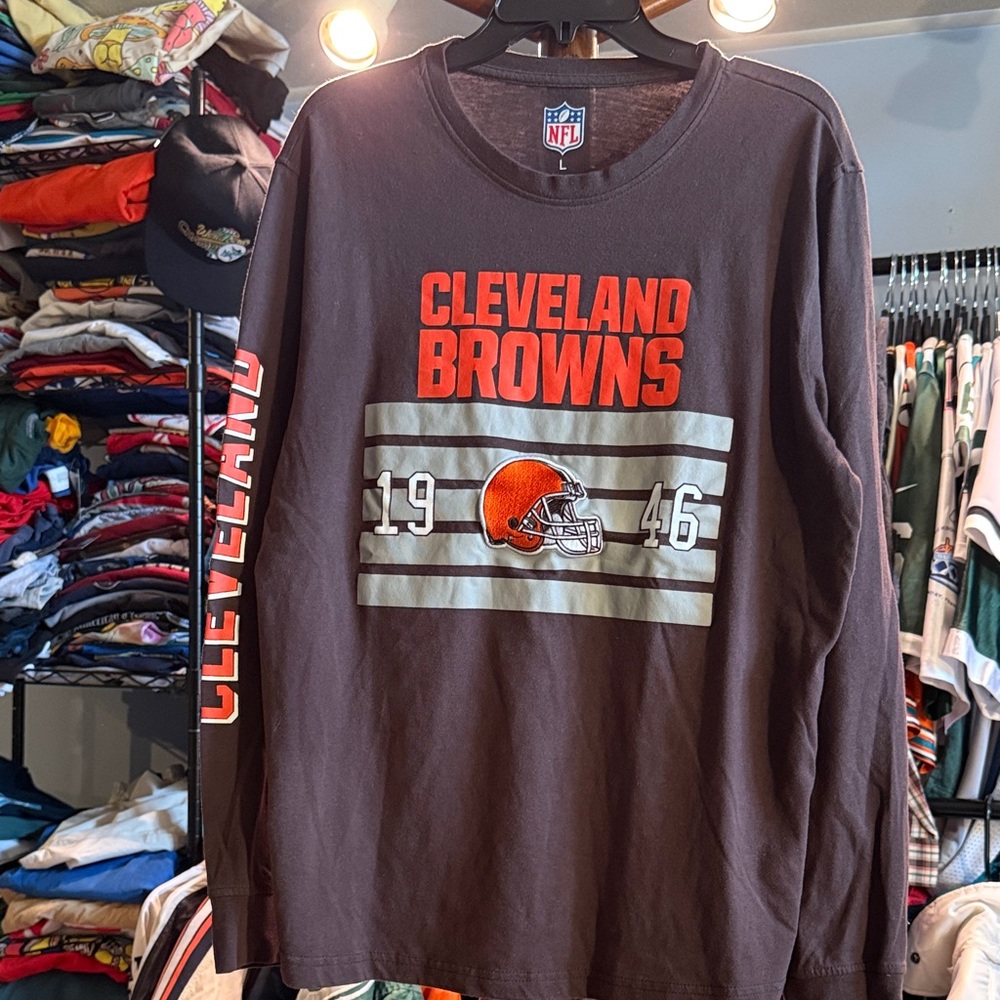 Cleveland Browns Y2K Brown Long Sleeve Shirt